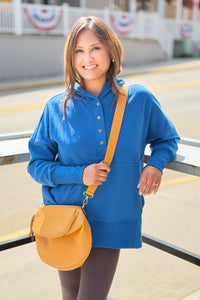 Megan Distressed Sling Bag - Mustard