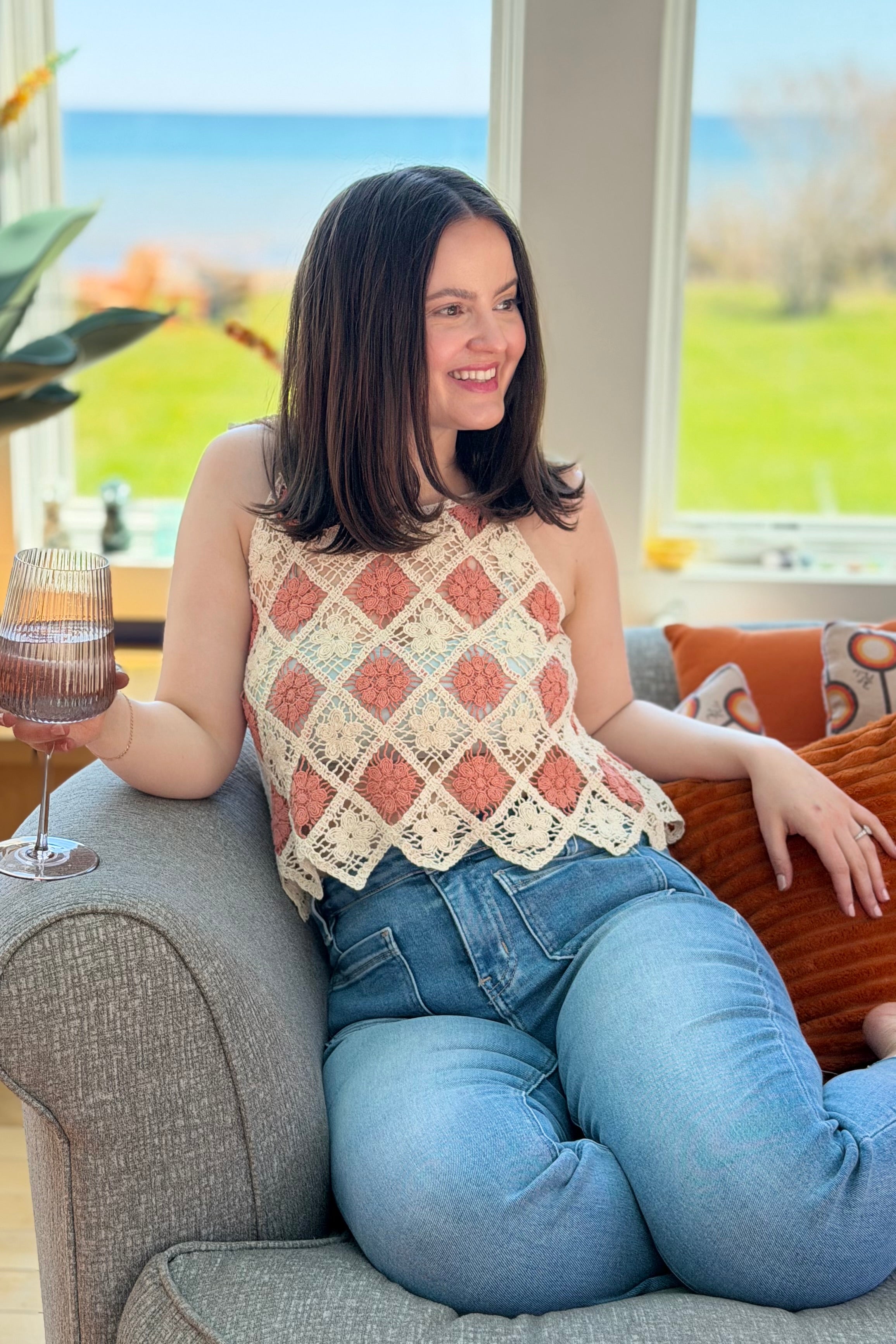 Crochet Diamond Tank Top