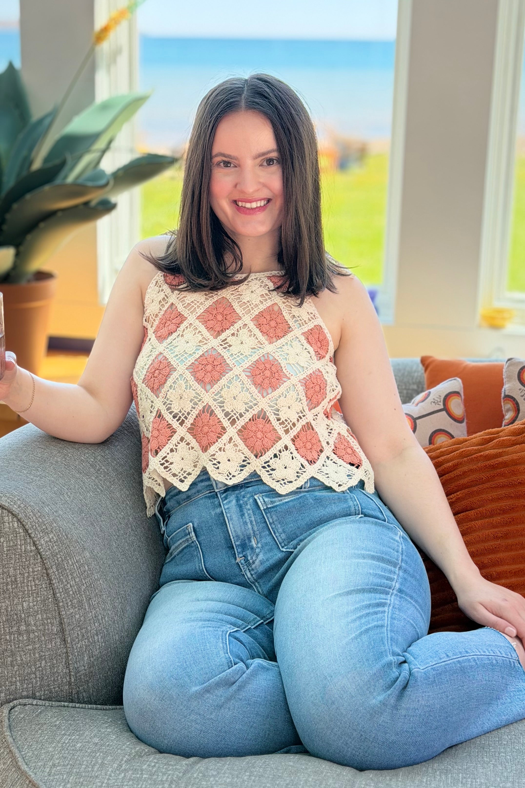 Crochet Diamond Tank Top
