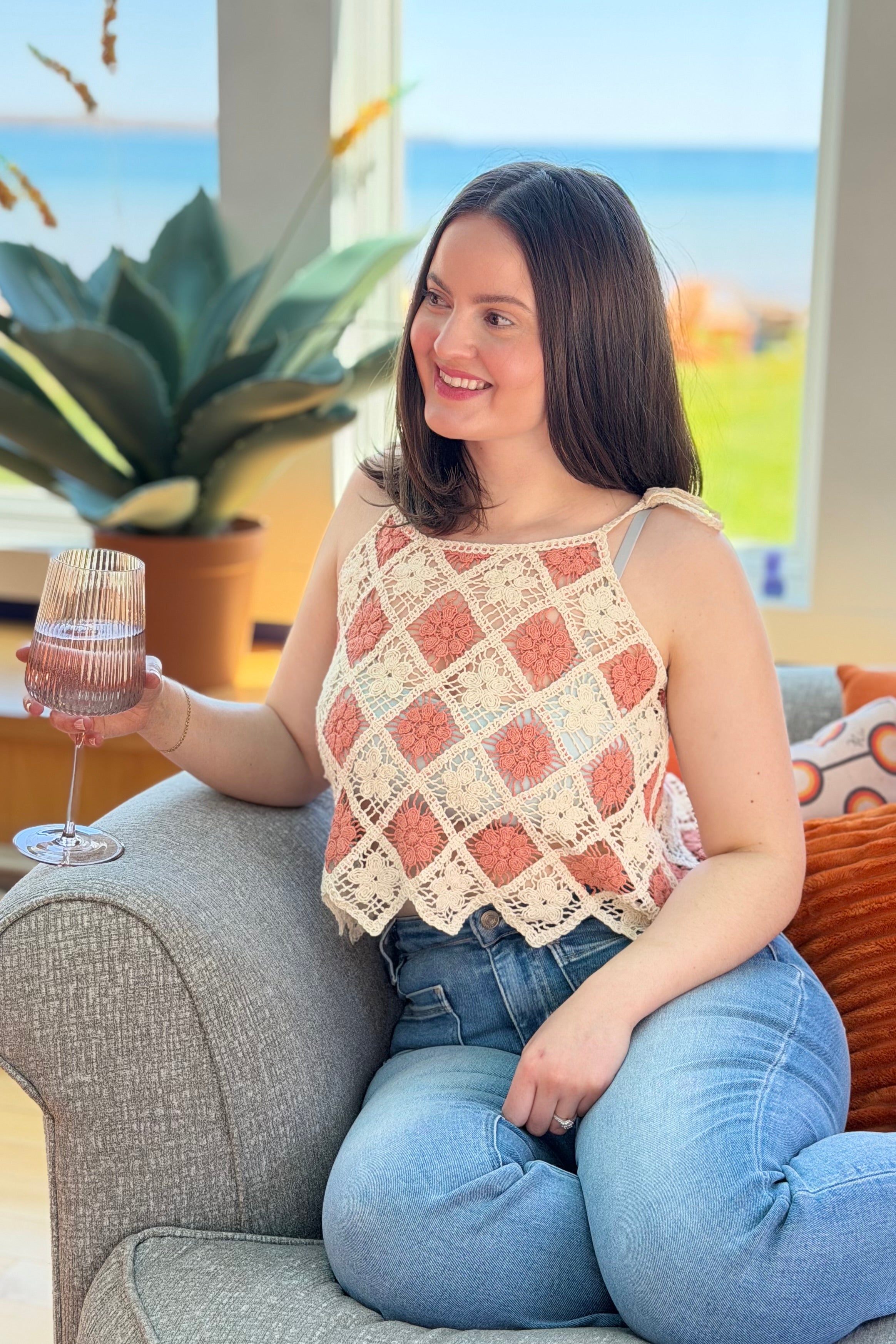 Crochet Diamond Tank Top