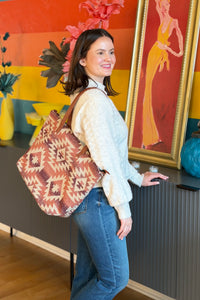 Western Weekend Tote - Rust