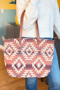 Western Weekend Tote - Rust