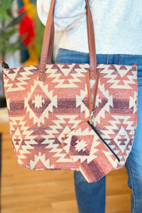 Western Weekend Tote - Rust