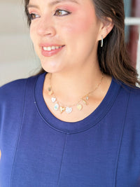 Charm Necklace - Hearts & Fish
