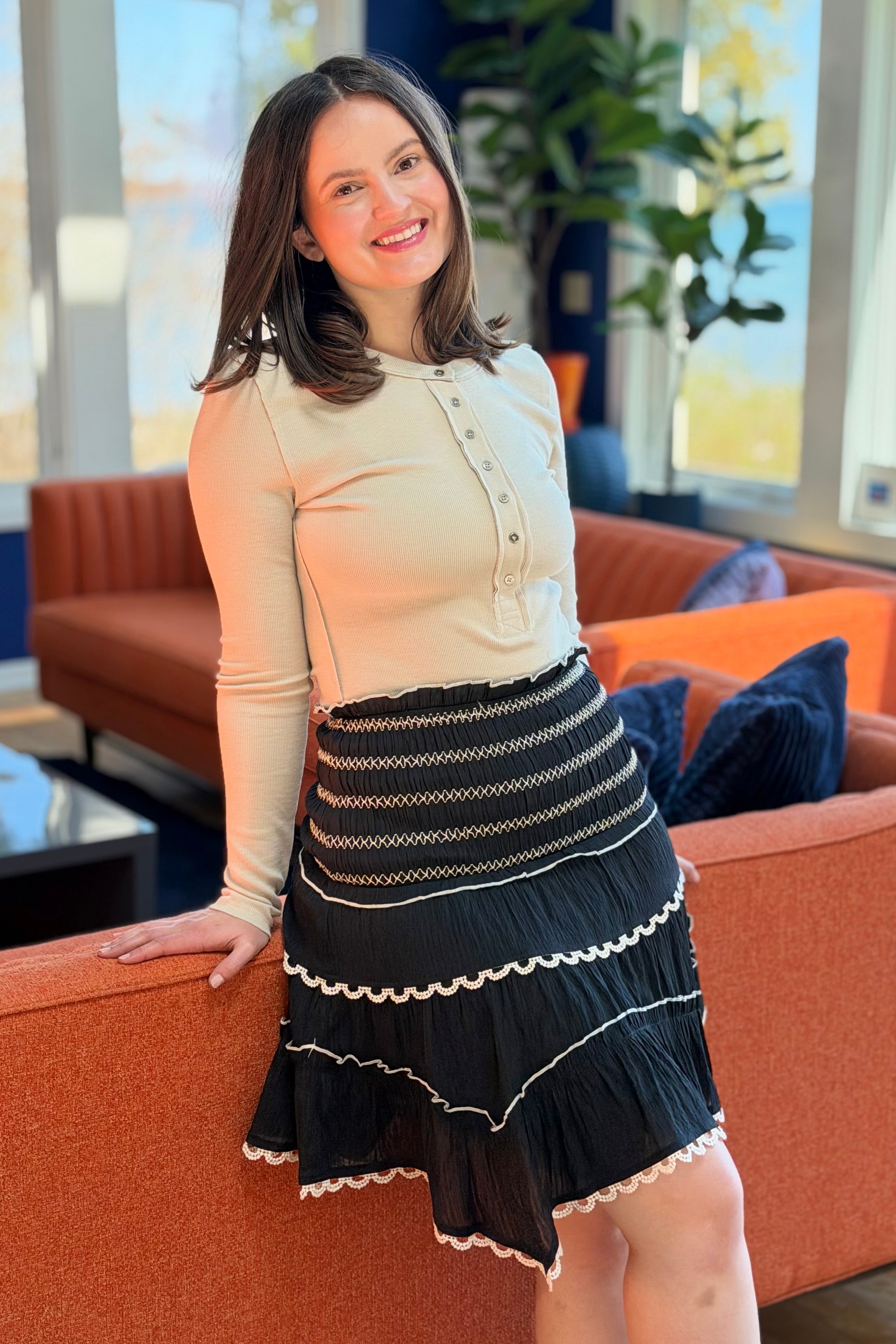 Smocked Ruffle Convertible Skirt/Top
