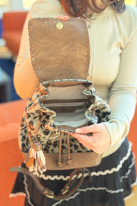 Kourtney Boho Backpack Leopard