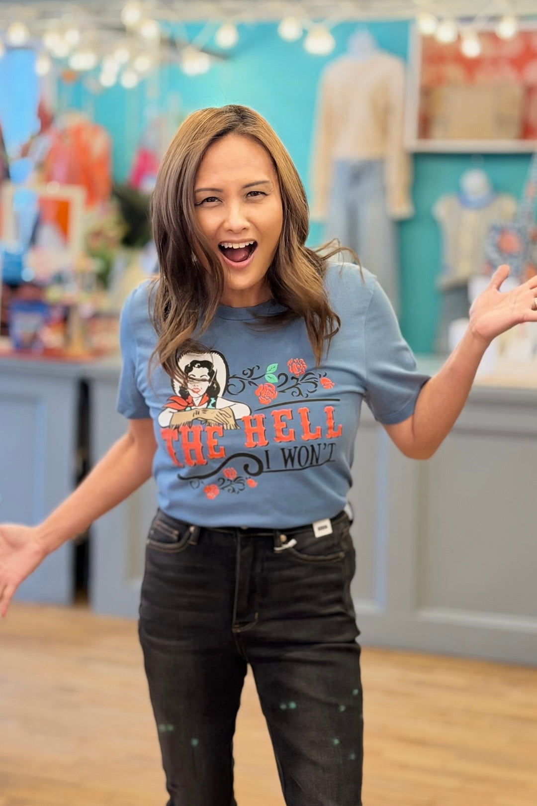 The Hell I Won't Shirt - Western Retro Tee