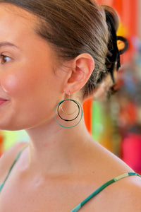 Vintage Patina Circle Earrings