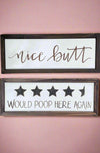Bathroom Decor Wood Sign