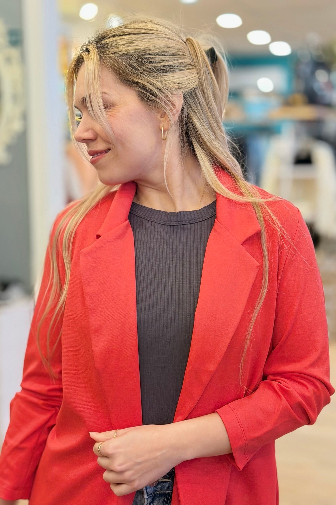 Magic 3/4 Sleeve Blazer - Dragon Fruit
