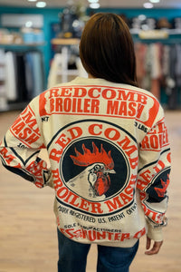 Bold Graphic Cotton Sweatshirt - Rooster