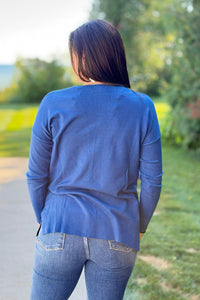 Dreamer V-Neck Sweater - Navy