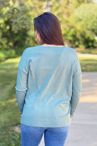 Dreamer V-Neck Sweater - Jade