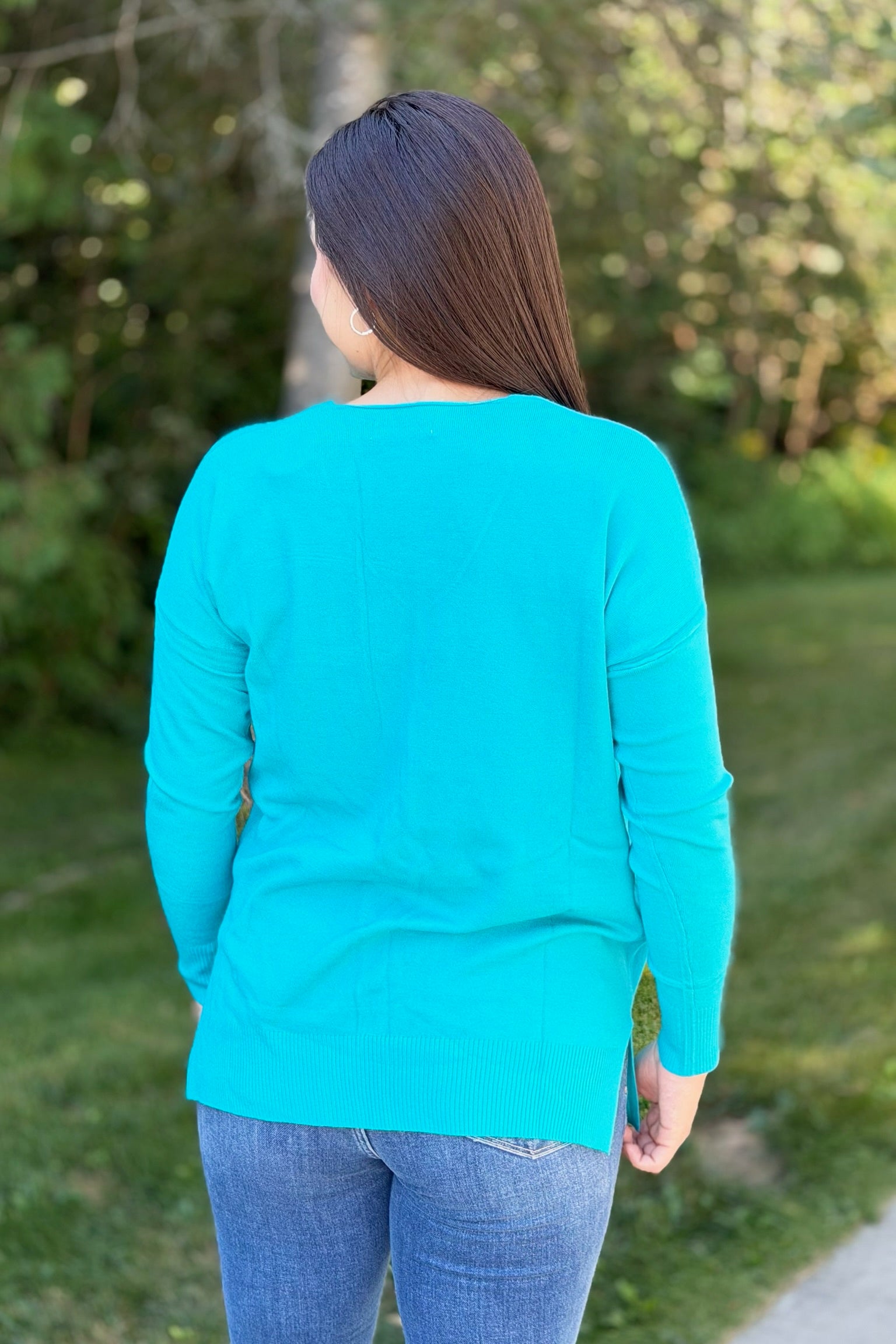 Dreamer V-Neck Sweater - Ice Blue