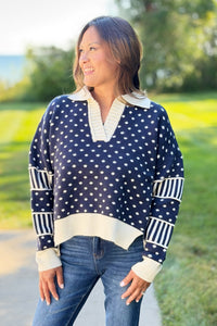 Polka Dot Sweater - Black