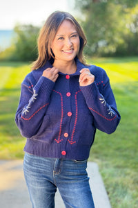 Western Design Sweater Cardigan