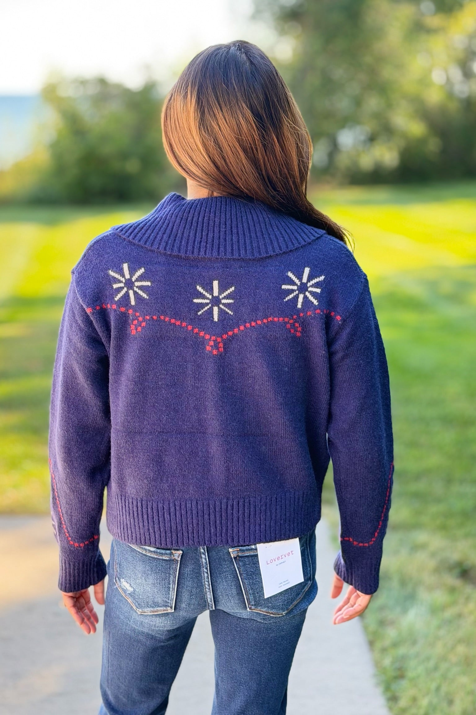 Western Design Sweater Cardigan