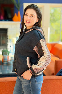 Button-Up Cardigan - Navy