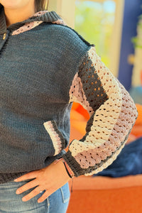 Button-Up Cardigan - Navy