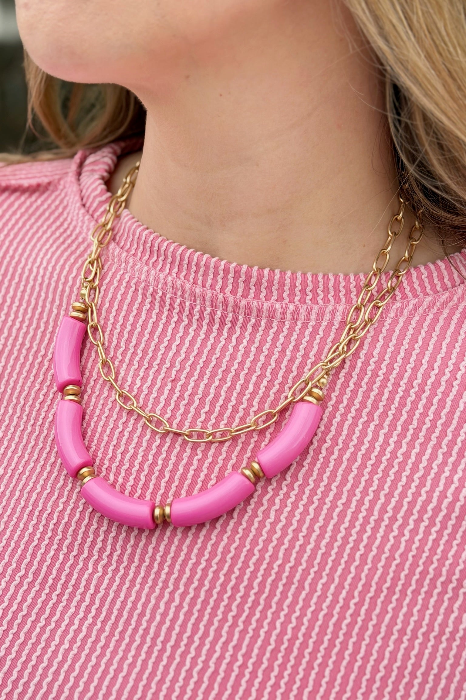 Holly Necklace - Pink