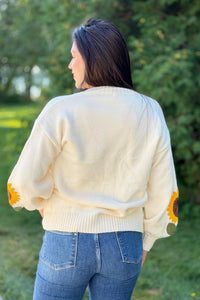 Sunflower Embroidered Cardigan