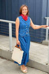 Sleeveless Denim Maxi Dress