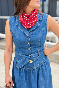 Sleeveless Denim Maxi Dress