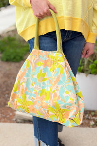 Canvas Tote Bag Yellow Floral