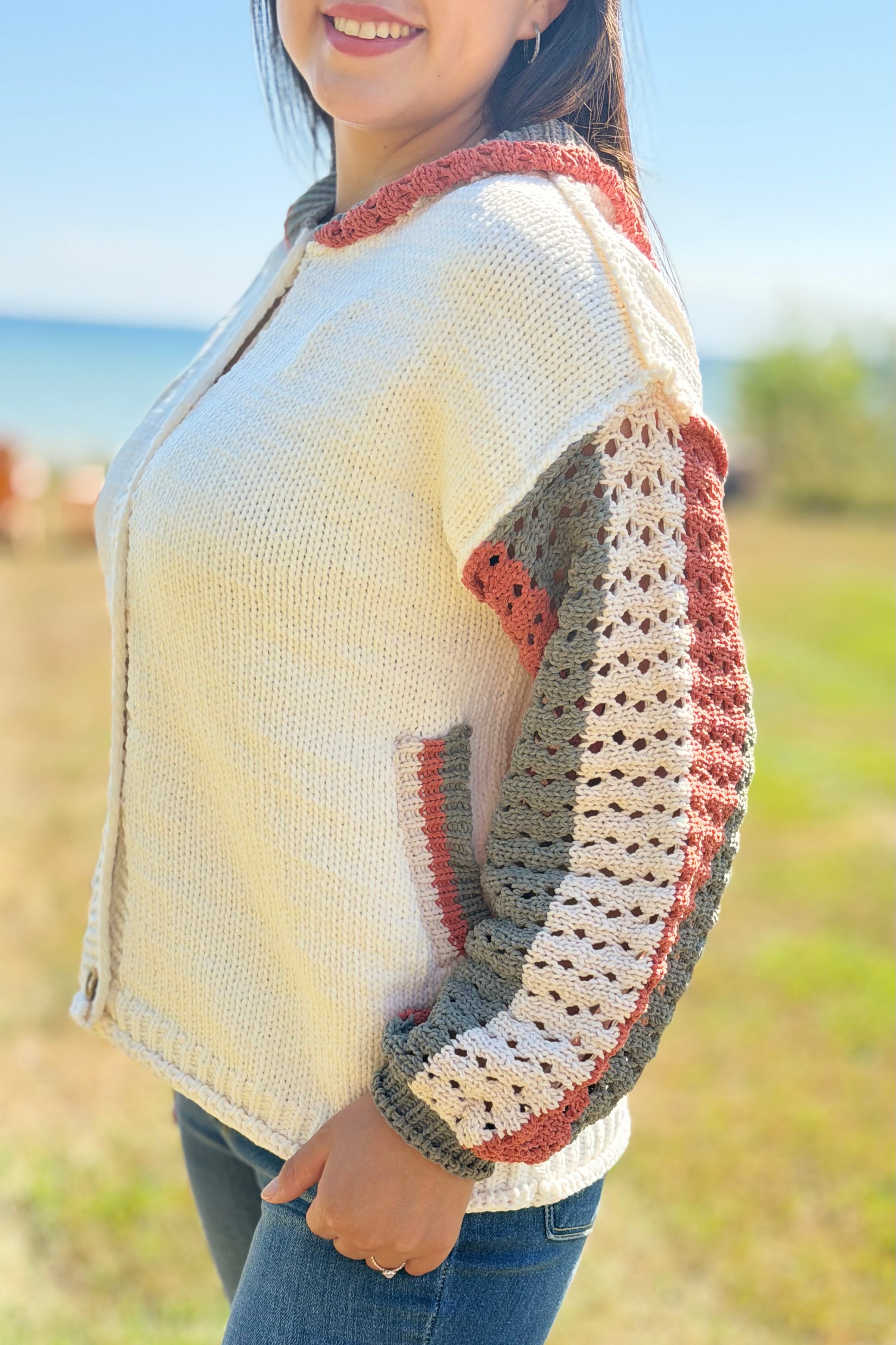 Button-Up Cardigan - Ivory