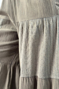 Tiered Wide Leg Pants - Olive