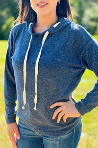 Soft Brushed Hacci Hoodie - Navy