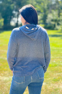 Soft Brushed Hacci Hoodie - Navy