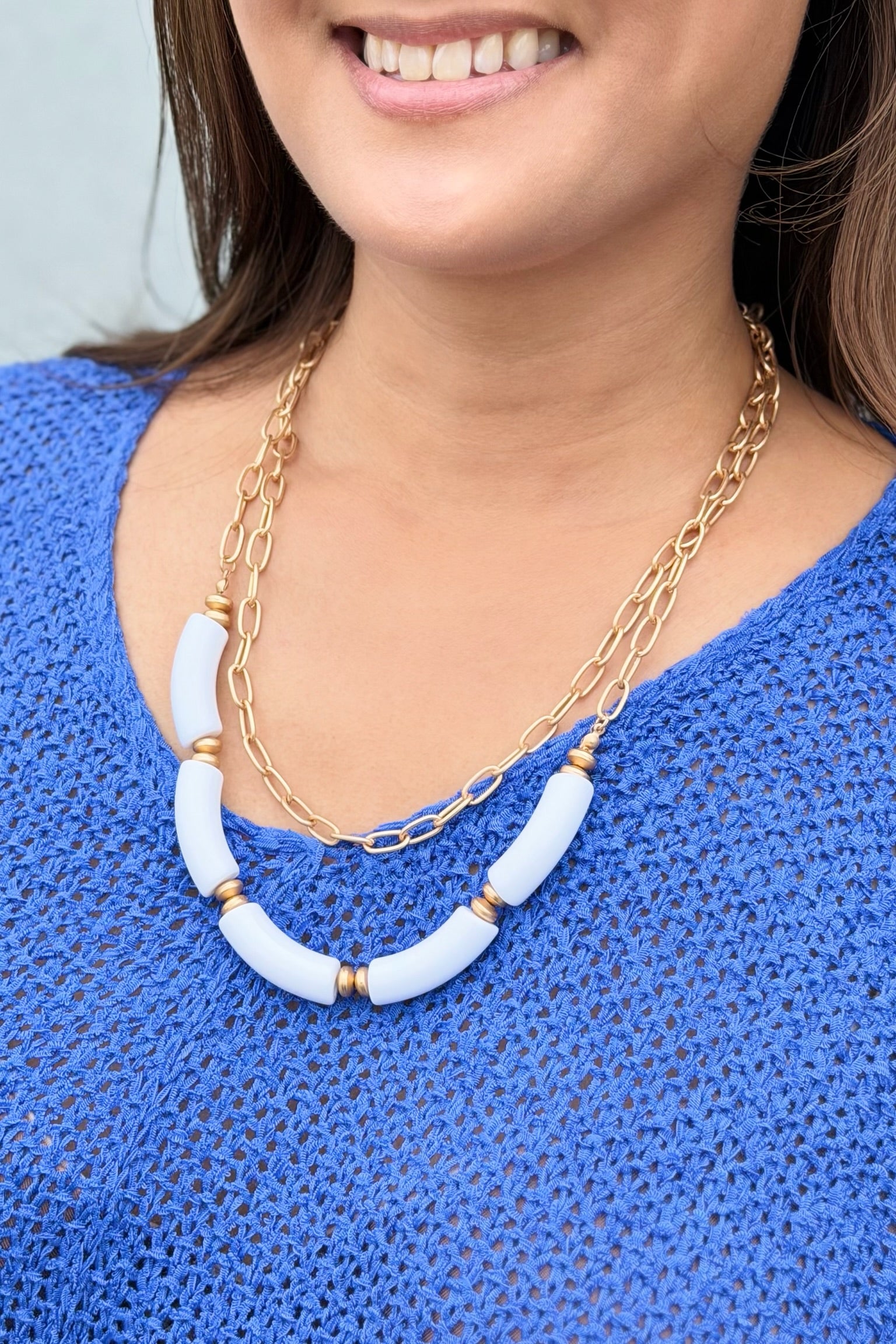 Holly Necklace - White