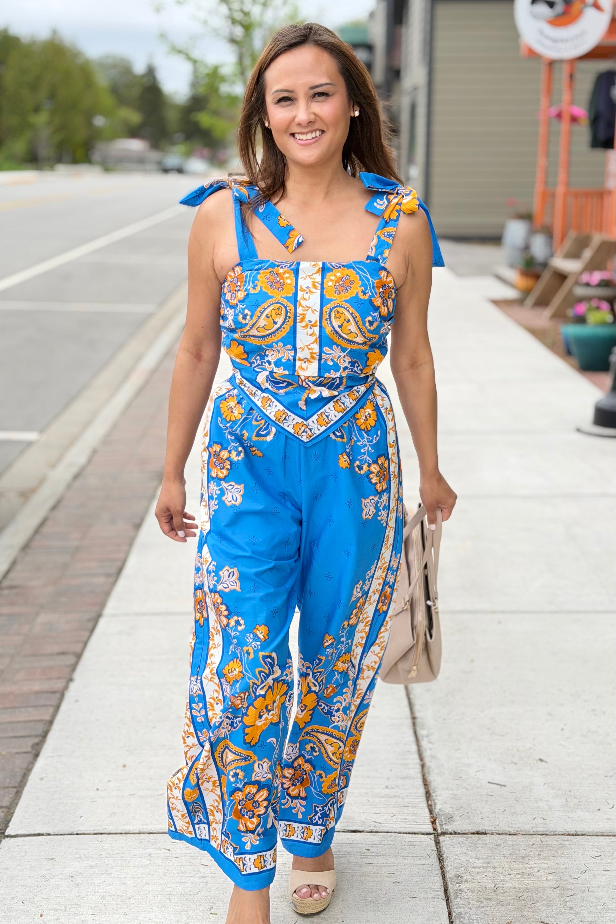 Paisley Wide Leg Pants