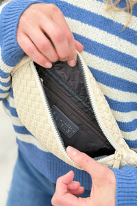 Aim High Woven Neoprene Belt Bag Cream