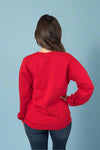 'The Couch Club' Fleece Sweatshirt Red