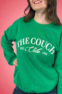 'The Couch Club' Fleece Sweatshirt Green