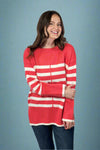 Cozy Striped Sweater - Pink