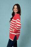 Cozy Striped Sweater - Pink