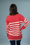 Cozy Striped Sweater - Pink