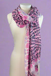 Pink & Black Summer Scarf