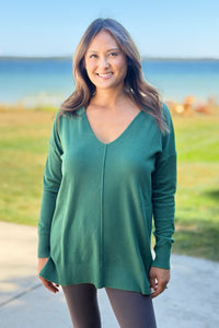 Dreamer V-Neck Sweater - Green
