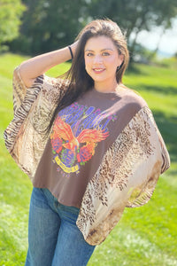Graphic Boho Top - Rock N Roll