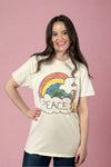 Rainbow Peace Graphic Tee Cream