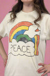 Rainbow Peace Graphic Tee Cream