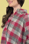 Jocia Plaid Flannel Shirt - Pink