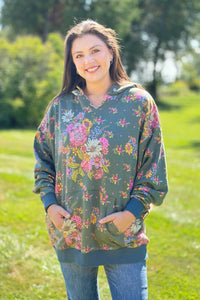 Oversized Printed Sweatshirt - English Garden