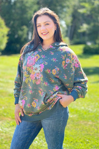 Oversized Printed Sweatshirt - English Garden