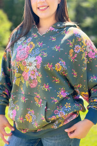 Oversized Printed Sweatshirt - English Garden