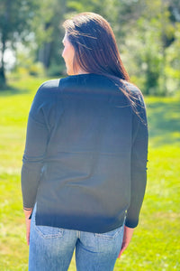 Dreamer V-Neck Sweater - Black